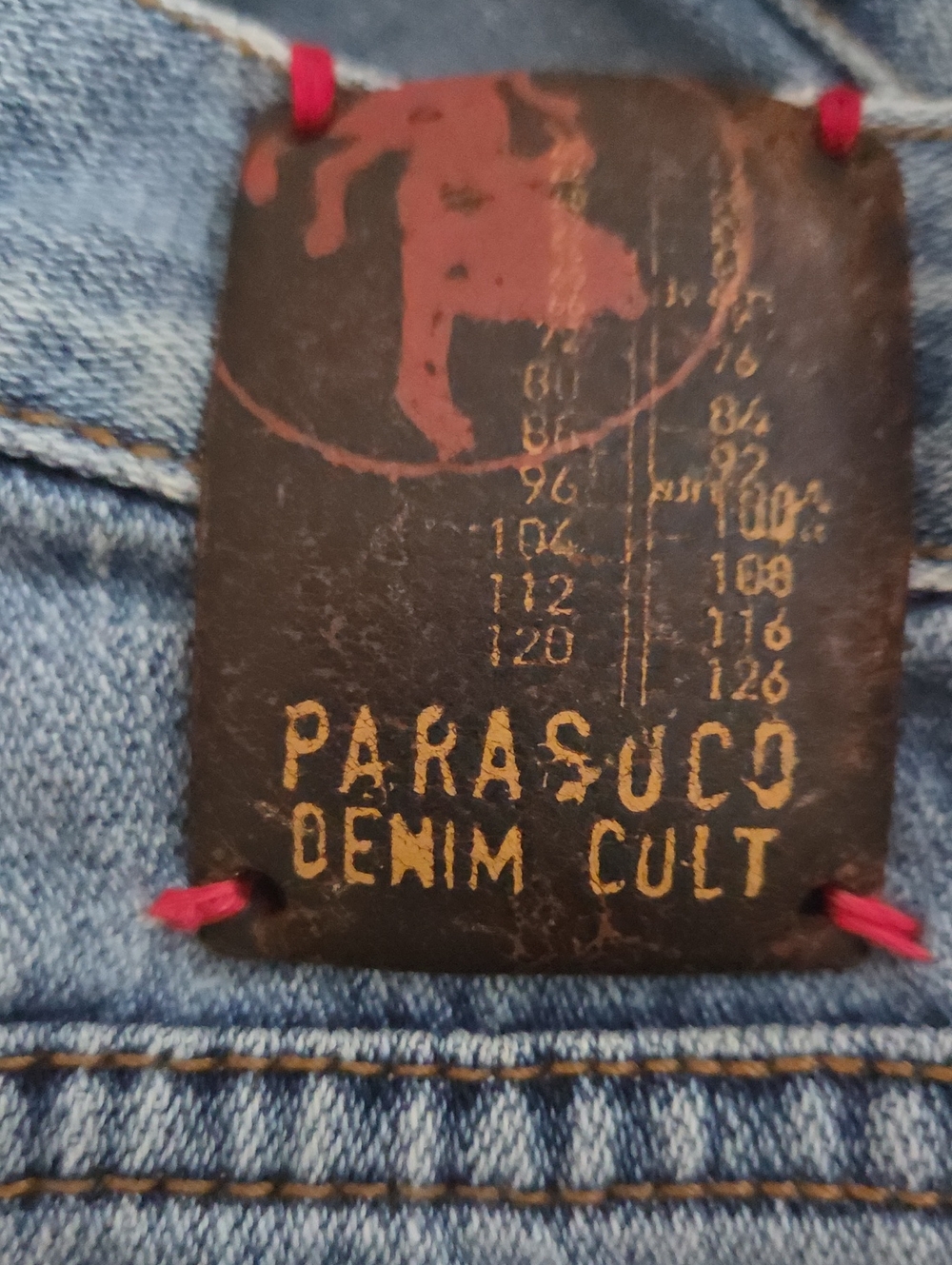 Parasuco Light Blue Jeans with Flap Back Pockets- UNISEX
